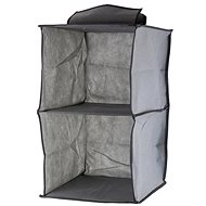 Verk 01324 Závěsný organizér s 2 přihrádkami 30×30×50cm šedá - Hanging closet organiser
