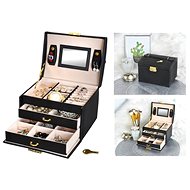 ISO 6348 Jewellery box with key mirror black - Jewellery Box
