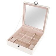 Beautylushh Luxury jewelry box with mirror white - Jewellery Box