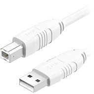 AlzaPower LinkCore USB-A to USB-B 1m, fehér - Adatkábel