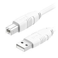 AlzaPower LinkCore USB-A to USB-B 3m, fehér - Adatkábel