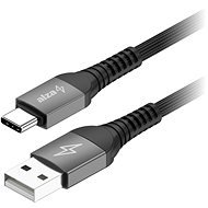 AlzaPower AluCore USB-A to USB-C 2.0 Ultra Durable 1m tmavosivý - Dátový kábel