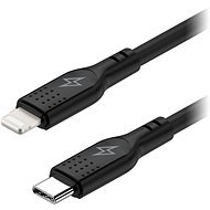 AlzaPower SilkCore USB-C to Lightning MFi, 2 m, fekete - Adatkábel
