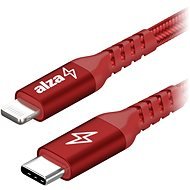AlzaPower Alucore USB-C to Lightning MFi 0,5m, piros - Adatkábel