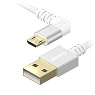 AlzaPower 90Core USB-A to Micro USB 1m, ezüst - Adatkábel