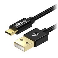 AlzaPower AluCore USB-A to Micro USB 0.5m, fekete - Adatkábel