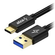 AlzaPower AluCore USB-A to USB-C 3.2 Gen 1 60W 5Gbps 1m čierny - Dátový kábel
