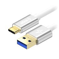 AlzaPower AluCore USB-A to USB-C 3.2 Gen 1 60W 5Gbps 2m stříbrný - Datový kabel