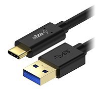 AlzaPower Core USB-A to USB-C 3.2 Gen 1 60W 5Gbp 0.5m, fekete - Adatkábel