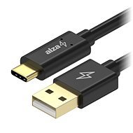AlzaPower Core Charge USB-A to USB-C 2.0 0.1m, fekete - Adatkábel