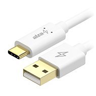 AlzaPower Core Charge USB-A to USB-C 2.0 1m biely - Dátový kábel