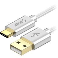 AlzaPower AluCore Charge USB-A to USB-C 2.0 3m, fehér - Adatkábel