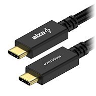 AlzaPower AluCore USB-C to USB-C 3.2 Gen 1, 3A, 60W, 0,5m, fekete - Adatkábel