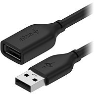 AlzaPower Core USB-A (M) to USB-A (F) 2.0, 1,5m, fekete - Adatkábel