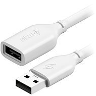 AlzaPower Core USB-A (M) to USB-A (F) 2.0, 1 m biely - Dátový kábel
