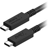 AlzaPower Core USB-C to USB-C USB4 100W 0.5m, fekete - Adatkábel