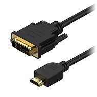 AlzaPower DVI-D to HDMI Single Link 1m schwarz - Videokabel