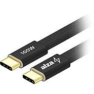 AlzaPower AluCore Flat Magnetic USB-C to USB-C 2.0 100W 1.5m black - Data Cable