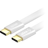 AlzaPower AluCore Flat Magnetic USB-C to USB-C 2.0 100W 1.5m silver - Data Cable