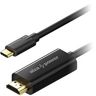 AlzaPower Core USB-C auf HDMI 4K 1m schwarz - Videokabel