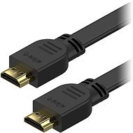 AlzaPower Flat HDMI 1.4 High Speed 4K, 0.5m, Black - Video Cable