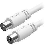 AlzaPower Core Coaxial IEC (M) – IEC (F)  1 m biely - Koaxiálny kábel