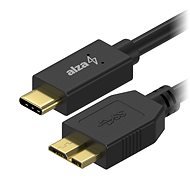 AlzaPower USB-C to Micro USB-B 3.2 Gen 1 0.5m, fekete - Adatkábel