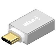 AlzaPower USB-C (M) to USB-A (F) 3.0 OTG ezüst - Átalakító