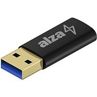 AlzaPower USB-A (M) to USB-C (F) 3.2 15W 5Gbps, fekete - Átalakító