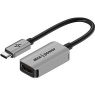 AlzaPower USB-C (M) to HDMI 2.1 (F) 8K 60Hz 0,15m, ezüst - Átalakító