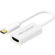 AlzaPower USB-C (M) - HDMI 2.0 4K 60Hz (F) 0.1 m, fehér - Átalakító