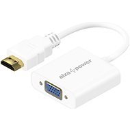 AlzaPower HDMI (M) to VGA (F) with 3.5mm Jack, White - Adapter