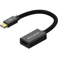 AlzaPower AluCore Mini DisplayPort (M) to HDMI (F) 4K 30Hz, fekete - Átalakító