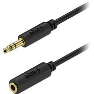 AlzaPower Core Audio 3.5mm Jack (M) to 3.5mm Jack (F) 1m black - AUX Cable