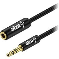 AlzaPower AluCore Audio 3.5mm Jack (M) to 3.5mm Jack (F), 1m - fekete - Audio kábel
