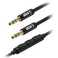 AlzaPower AluCore Audio 3.5mm Jack 4P-TRRS (M) to 3.5mm Jack (M) 1m black - AUX Cable