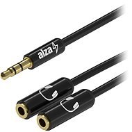 AlzaPower 3.5mm Jack (M) to 2x 3.5mm Jack (F) 0.15m black - Adapter