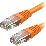 AlzaPower Patch CAT5E UTP 0,25m, narancssárga - Hálózati kábel