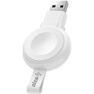 AlzaPower Wireless Watch Charger 120 USB-A, White - Watch Charger