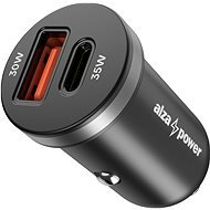 AlzaPower Car Charger P100 USB-A + USB-C Power Delivery 35W černá - Car Charger