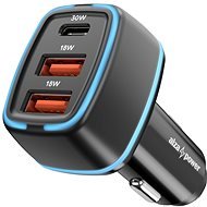 AlzaPower Car Charger P220 USB-A + USB-C Power Delivery 30W černá - Car Charger
