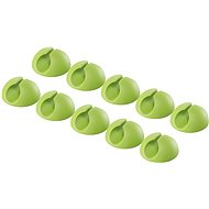 AlzaPower Little Cable Clips 10 pcs Green - Cable Organiser