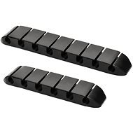 AlzaPower Long Cable Clips 2 pcs Black - Cable Organiser
