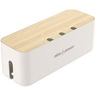 AlzaPower Cable Box Deluxe Large biely - Organizér káblov