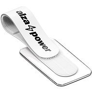 AlzaPower VelcroStrap+ with Tag, 10pcs, White - Cable Organiser