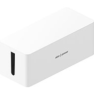 AlzaPower Cable Box Foldable Medium White - Cable Organiser