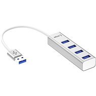 AlzaPower AluCore USB-A (M) to 4× USB-A (F) - ezüst - USB Hub