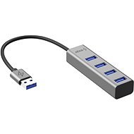 AlzaPower AluCore USB-A (M) na 4× USB-A (F) vesmírne sivý - USB hub