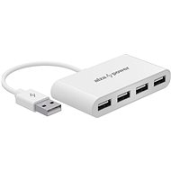 AlzaPower USB hub USB-A (M) to 4× USB-A 2.0 (F) white - USB Hub