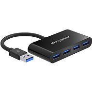 AlzaPower USB hub USB-A (M) to 4× USB-A 3.0 (F) black - USB Hub